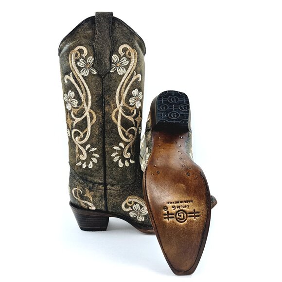 Circle G by Corral L5175 Floral Embroidered Boots - Picture 5 of 11